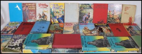 A collection of Captain W.E.Johns hardback books mostly Biggles 1st Editions to include Biggles