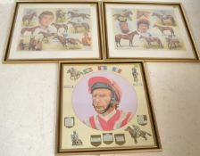 After Peter Deighan (b.1941) 2 limited edition Horse Racing related prints, Lester Piggott's Derby