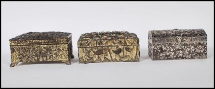 A group of three 20th Century cast metal trinket /