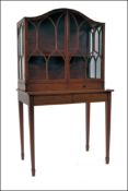 GEORGE III 19TH CENTURY MAHOGANY INLAID DISPLAY CA