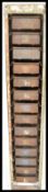 A mid 20th Century industrial fourteen / 14 drawer