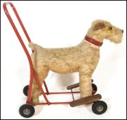 VINTAGE TRIANG LINES BROTHER AIREDALE PUSH ALONG DOG