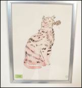 After Andy Warhol - Untitled (Cat with Golden Rose