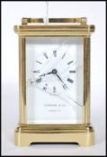 A late 20th Century striking carriage clock retailed by Garrard & Co, the movement by Epee and