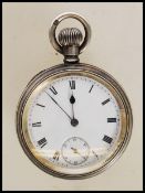 An early 20th Century silver hallmarked fob watch