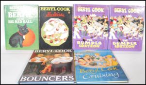 A collection of hardback reference books  by Beryl Cook to include The Bumper Edition x 2, The