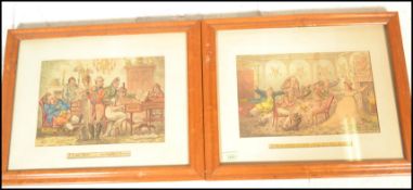 Two 19th Century aquatint engravings after James Gillray (1757-1815). 'Company Shocked at a Lady