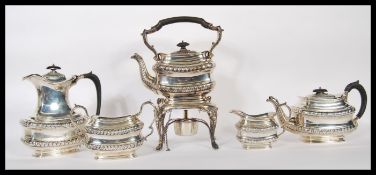 A very rare Edwardian silver hallmarked five / 5 piece coffee and tea service by Joseph Rogers