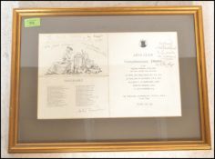 1930's Royal Academy artists signatures - A signed dinner menu for the Arts Club complimentary