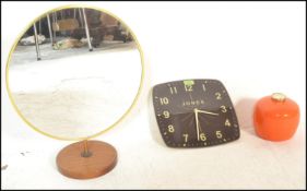 A collection of vintage retro 20th Century interiors items to include an adjustable table mirror