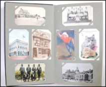 Postcard collection (304) in Edwardian Art Nouveau style album. Diverse range of antique / vintage