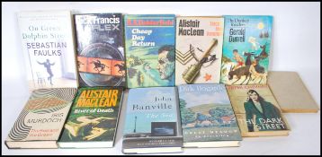 A collection of first edition hardback fiction books to include Dick Francis ' Reflex ' , Alistair