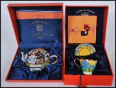 Two Goebel Charlotte di Vita limited edition enamelled copper miniature cabinet ornaments to include