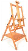 A good quality American ' Best  ' oak framed artist easel. Solid oak construction with squared
