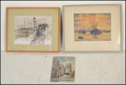 Bristol Savages Frank Shipsides and Patrick Collins - a 20th Century watercolour painting on paper