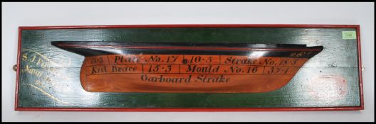 A vintage 20th Century reproductions advertising shop display naval architect sign having a sample