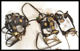 A good group of early 20th Century horse leather t