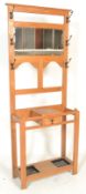 An early 20th Century Edwardian oak hall stand hav