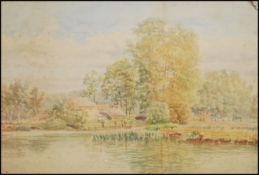 Believed Bristol.- South West.- Jackson (Samuel, 1794-1869) Watercolour painting of a farm beside