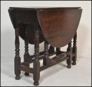18TH CENTURY COUNTRY OAK DROP LEAF GATELEG DINING