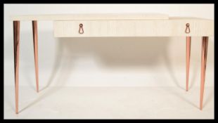 A vintage mid 20th Century Italian white two step staggered sideboard credenza by Cantori, having