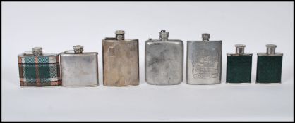 A collection of vintage 20th Century hip flask inc