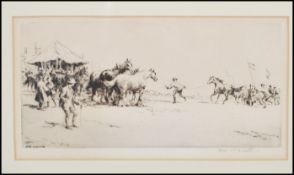 Phil Smith - British 19th century etching entitled unto ' Barnet Fair ' Framed and glazed, signed in