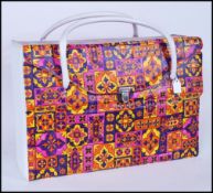 A vintage retro circa 1960's picnic set, the melamine picnic set for four persons contained with a