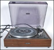 A vintage Pioneer PL 120 record player having a belt drive turntable, with overhang checker and