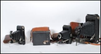 A group of three 20th Century folding cameras by Kodak to include No. 3a Autographic Kodak Jr with