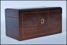 A 19th Century French tea caddy of rectangular form having a birdseye maple veneered interior with