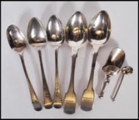 A pair of silver hallmarked George III teaspoons by  Thomas Wallis (II) & Jonathan Hayne, London