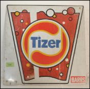 A vintage 20th Century Tizer metal double sided point of sale industrial advertising sign by 