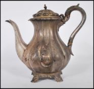 A William IV silver hallmarked teapot by Edward, Edward junior, John & William Barnard gadrooned