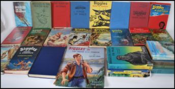 A collection of Captain W.E.Johns hardback books mostly Biggles 1st Editions to include Biggles At