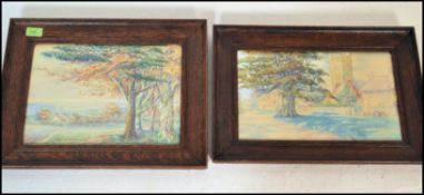 A M Francis - two early 20th Century watercolour p