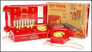 VINTAGE CODEG MADE TOY-TOWN TELEPHONE EXCHANGE TINPLATE TOY