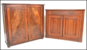 A Regency 19th century George III flame mahogany chiffonier sideboard base raised on bun feet with