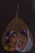 A collection of Asiatic arts to include  unusual Indian Mughal School portrait study paintings on