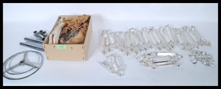 A good collection of vintage 19th early 20th century chandelier parts to include many facet cut