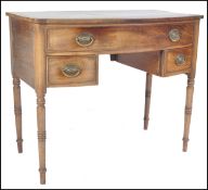 19TH CENTURY GEORGE III MAHOGANY KNEEHOLE SIDEBOAR