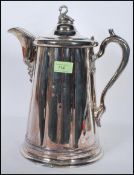A late 19th / early 20th Century silver plate tall hot water pot stamped to the base for Mappin,