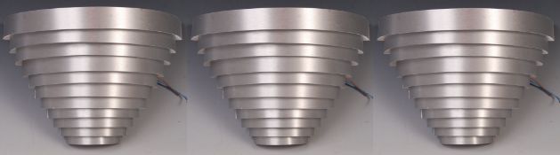 CONTEMPORARY BRUSHED ALUMINIUM 'ECLIPSE' WALL LIGH