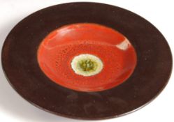 20TH CENTURY STUDIO ART POTTERY FOOTED BOWL / TAZZ