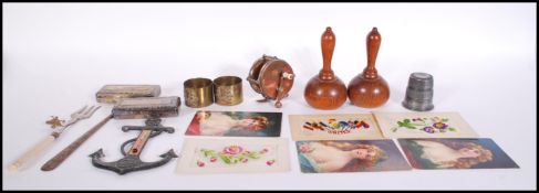 A small group of collectibles to include a Vintage American metal portage Atlas fishing Reel