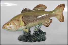 A 20th Century large mouthed Black Bass by Beswick
