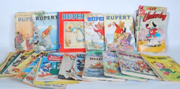 A selection of comics to include Superboy, Superman, Mickey Mouse, Donald Duck, Bullwinkle and