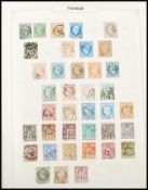 A French album of stamps containing stamp dating from the 19th Century to include Ceres, Napoleon,