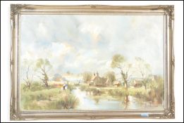 Donald Jennings - A late 20th Century oil on canvas painting depicting a British landscape scene