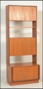 A retro 20th Century teak wood room divider / open display cabinet by G Plan, open fixed shelves